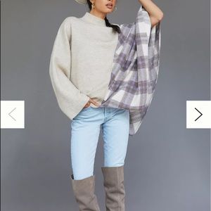 Anthropologie plaid poncho. Never been worn. One size fits all.